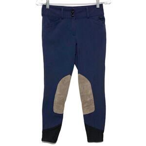 RJ Classics Grey Label Gulf Knee Patch Breeches Women 24 Equestrian Horse Sports